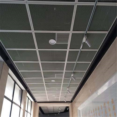 800x800 Mesh Ceiling Panel Aluminum Hook no fio Mesh Ceiling Tiles de 20x40mm