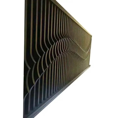 Baffle de alumínio extrudado Fachadas de construção de metal Cortina de parede padrão personalizado