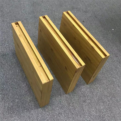 Design de grãos de madeira teto de alumínio metal extrudido caixa teto de defleção