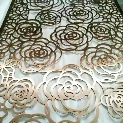 Painel de corte a laser de padrão personalizado Metal PVDF Painel de parede perfurado