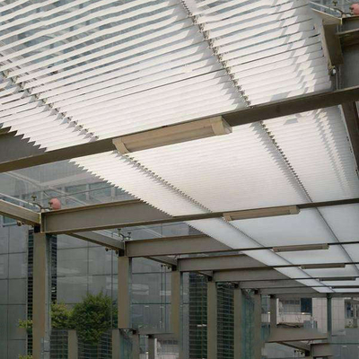 as cortinas externos respiráveis de Sun Sun da grelha de alumínio de 85mm pulverizam revestido