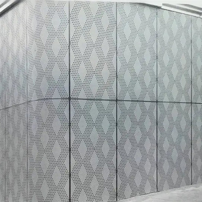 A parede decorativa exterior perfurada do metal almofada a liga de alumínio 2-5mm