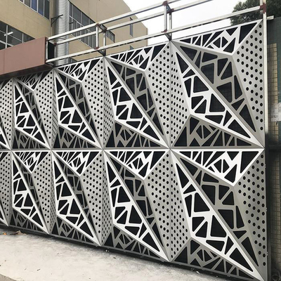 O laser de alumínio da fachada 3D cortou o teste padrão personalizado dos painéis de parede do metal