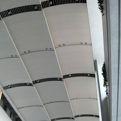 Revestimento de alumínio curvado da altura PVDF do teto 19mm do metal