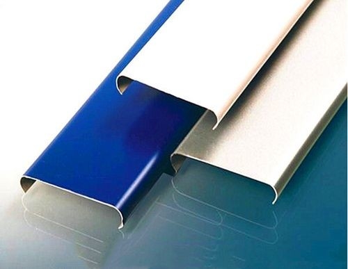 Faixa linear em U para teto Faixa de alumínio com largura de 85 mm Painel de faixa de cor prata